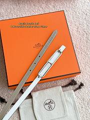 Hermes Roulis Bucket Belt & Reversible Leather Strap 13mm Gray/ White Silver - 3