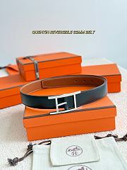 Hermes Quentin Reversible 32mm Belt Black/ Brown - 1