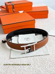 Hermes Quentin Reversible 32mm Belt Black/ Brown - 5