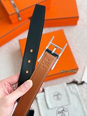 Hermes Quentin Reversible 32mm Belt Black/ Brown - 4