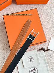 Hermes Quentin Reversible 32mm Belt Black/ Brown - 3