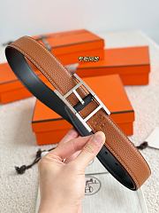 Hermes Quentin Reversible 32mm Belt Black/ Brown - 2