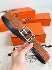Hermes Cape Cod Reversible 32mm Belt Black/ Brown - 6