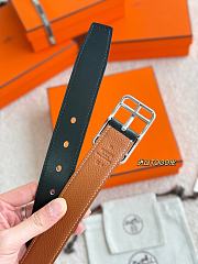 Hermes Cape Cod Reversible 32mm Belt Black/ Brown - 4
