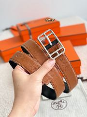 Hermes Cape Cod Reversible 32mm Belt Black/ Brown - 5