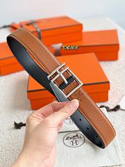 Hermes Nathan Reversible 32mm Belt Black/ Brown - 5