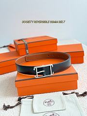 Hermes Society Reversible 32mm Belt Black/ Brown - 1