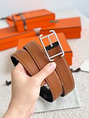 Hermes Society Reversible 32mm Belt Black/ Brown - 6