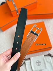 Hermes Society Reversible 32mm Belt Black/ Brown - 3