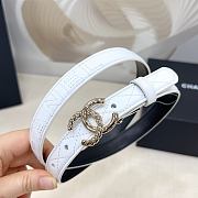 Chanel Belt White Light Gold 2.5cm - 1