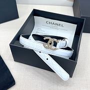 Chanel Belt White Light Gold 2.5cm - 3