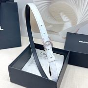 Chanel Belt White Silver 2.5cm - 4