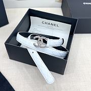 Chanel Belt White Silver 2.5cm - 3