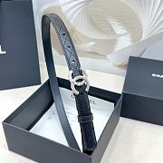 Chanel Belt Black Silver 2.5cm - 5