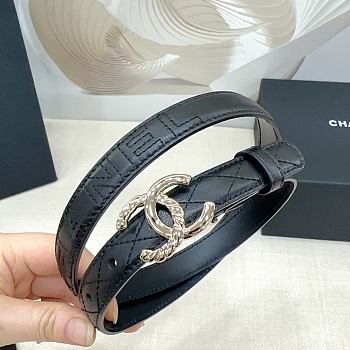 Chanel Belt Black Light Gold 2.5cm