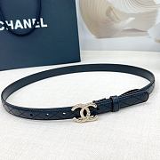 Chanel Belt Black Light Gold 2.5cm - 2