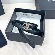 Chanel Belt Black Light Gold 2.5cm - 3