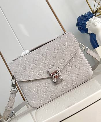LV Pochette Metis Monogram Empreinte Leather Brume Gray M13481 - 25x19x7cm