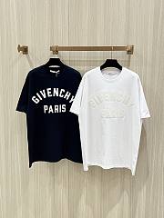 Givenchy Embroidered T- Shirt White/Navy Blue - 1