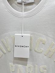 Givenchy Embroidered T- Shirt White/Navy Blue - 4