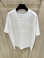 Givenchy Embroidered T- Shirt White/Navy Blue - 2
