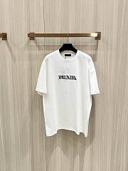 Prada Embroidered T- Shirt White - 3