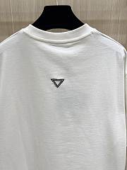Prada Embroidered T- Shirt White - 2