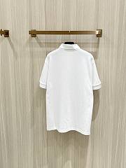 Prada Classic Triangle Logo Polo Shirt White/Black - 2