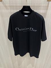 Christian Dior Couture T-Shirt Relaxed Fit Distressed Effect Cotton Jersey Black/White - 5