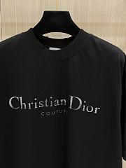 Christian Dior Couture T-Shirt Relaxed Fit Distressed Effect Cotton Jersey Black/White - 4
