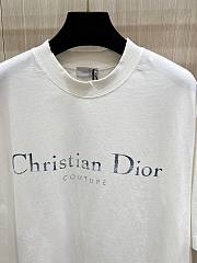 Christian Dior Couture T-Shirt Relaxed Fit Distressed Effect Cotton Jersey Black/White - 3