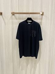Dior Pocket Design Cotton T-Shirt Black/White - 6