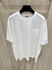 Dior Pocket Design Cotton T-Shirt Black/White - 2