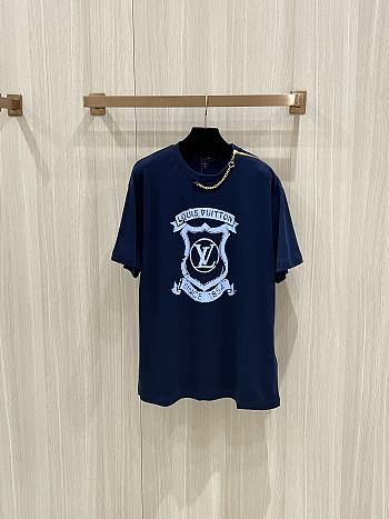 LV Signature Zipper Detail T-Shirt Blue