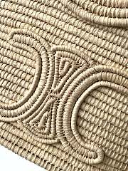 Celine Braided Panier In Raffia Natural - 21x20x15cm - 6