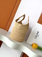 Celine Braided Panier In Raffia Natural - 21x20x15cm - 2
