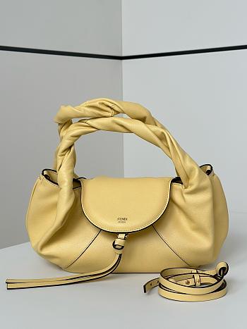 Fendi Spy Small Yellow Leather Bag - 32x12x18cm