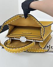 Fendi Peekaboo ISeeU Meidum Multicolour Sage Selleria Bag Yellow - 33×12×25cm - 5