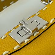 Fendi Peekaboo ISeeU Small Multicolour Sage Selleria Bag Yellow - 27x21x11cm - 6