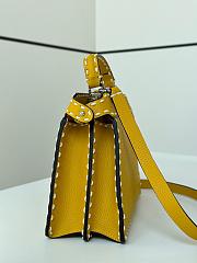 Fendi Peekaboo ISeeU Small Multicolour Sage Selleria Bag Yellow - 27x21x11cm - 5