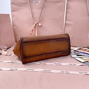 Miumiu Cognac Leather Top-handle Bag 5BB182 - 28x15x13cm - 4