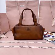 Miumiu Cognac Leather Top-handle Bag 5BB182 - 28x15x13cm - 5