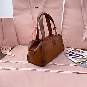 Miumiu Cognac Leather Top-handle Bag 5BB182 - 28x15x13cm - 3
