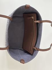 Fendi Small Roll Blue Denim-Effect FF Jacquard Reversible Shopper - 23x19.5x15cm - 5