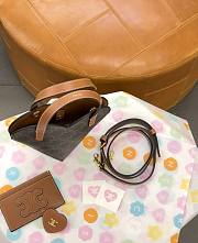 Celine Teen Coeur Celine In Triomphe Canvas And Calfskin Tan - 19x15x8cm - 5