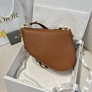 Dior Medium Soft Saddle Bag with Strap Light Gold Tone Vintage Smooth Calfskin - 24x20x7cm - 5