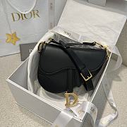 Dior Mini Soft Saddle Bag with Strap Black Vintage Smooth Calfskin - 20x14x6cm - 1