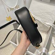 Dior Mini Soft Saddle Bag with Strap Black Vintage Smooth Calfskin - 20x14x6cm - 6