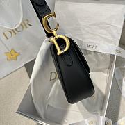 Dior Mini Soft Saddle Bag with Strap Black Vintage Smooth Calfskin - 20x14x6cm - 5