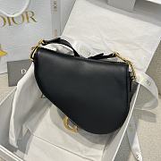 Dior Mini Soft Saddle Bag with Strap Black Vintage Smooth Calfskin - 20x14x6cm - 3
